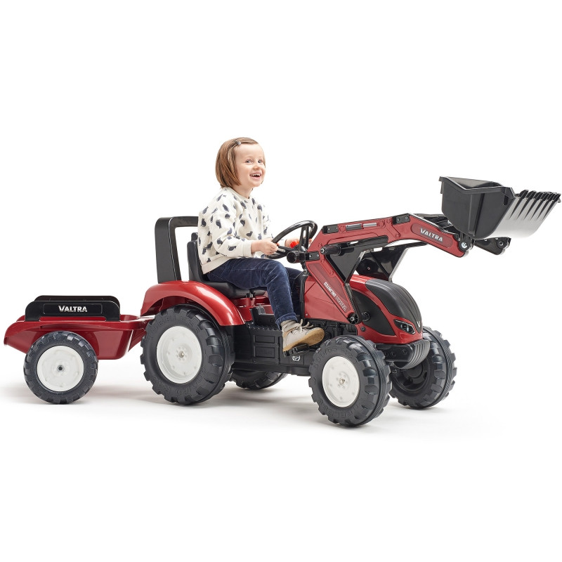 FALK Valtra bordo pedalinis traktorius su priekaba ir kaušu nuo 3 metų