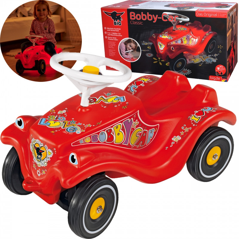BIG Bobby Car Classic Ride-on su šviečiančiu garso signalu