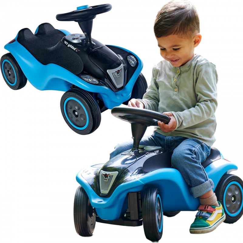 BIG Next Blue Bobby automobilis su garso signalu ir žibintais
