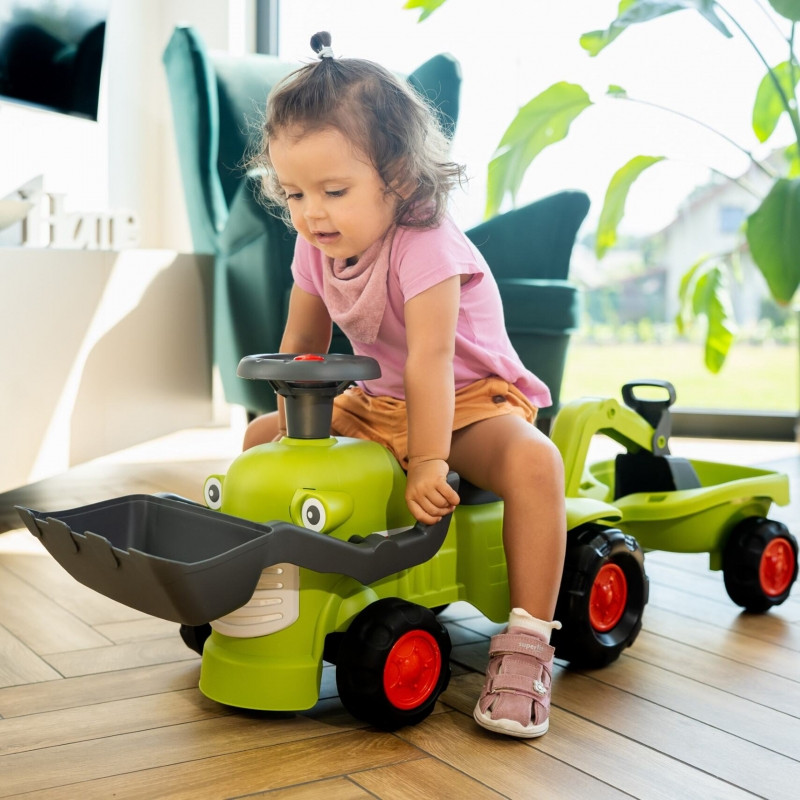 FALK Claas traktorius su priekaba, krautuvu ir kaušu