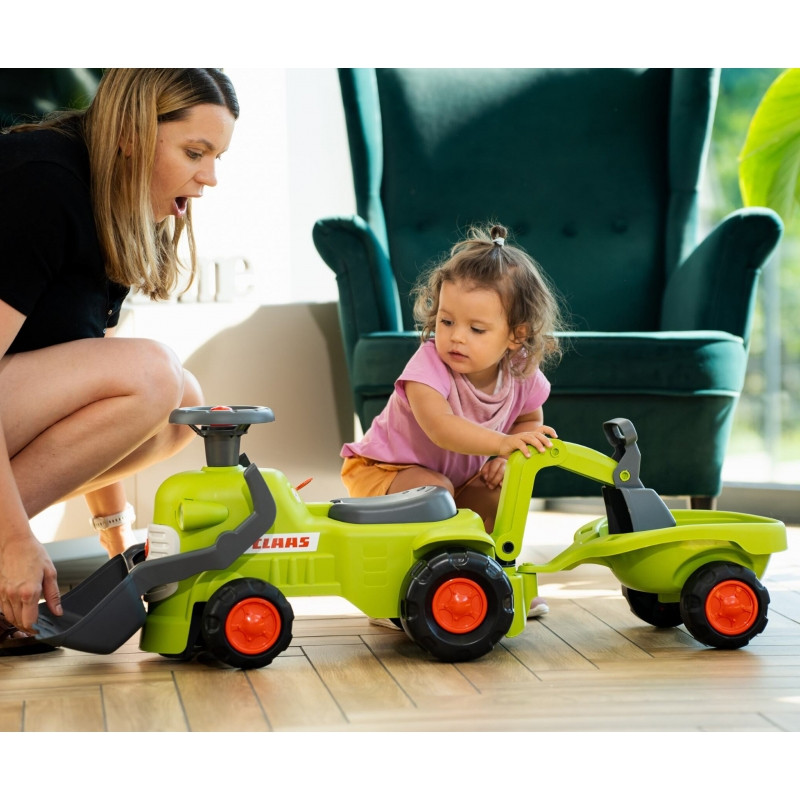 FALK Claas traktorius su priekaba, krautuvu ir kaušu