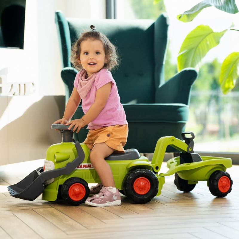 FALK Claas traktorius su priekaba, krautuvu ir kaušu