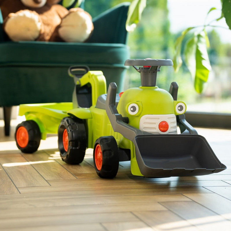 FALK Claas traktorius su priekaba, krautuvu ir kaušu