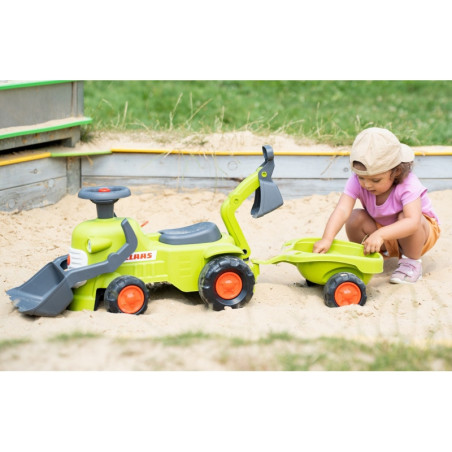 FALK Claas traktorius su priekaba, krautuvu ir kaušu