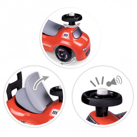 Smoby Raudonas Ride-On su garso signalu Smoby Raudonas Ride-On su garso signalu