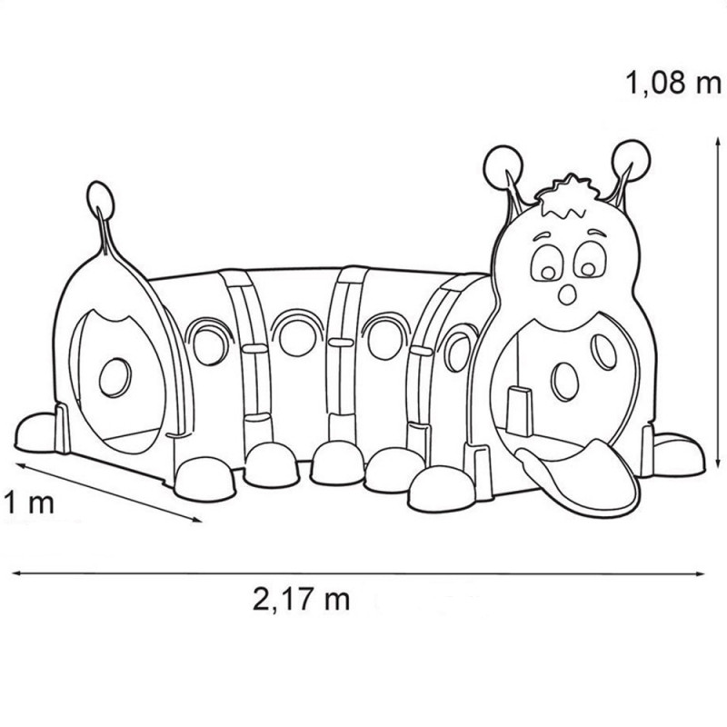 FEBER Didelė vaikiška tunelinė Caterpillar XXL modulinė žaidimų aikštelė