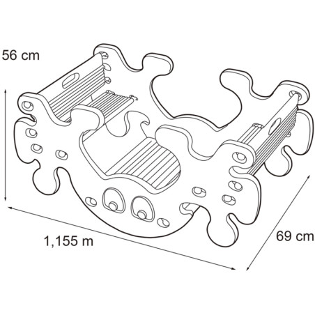 Большой стол для пикника FEBER 2-в-1 - Качели-качалка Ghost
