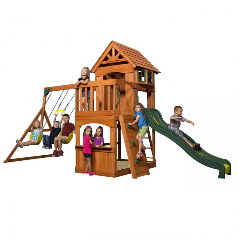 Открытие заднего двора Атлантическая огромная деревянная игровая площадка