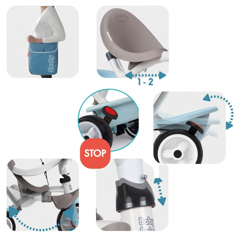 SMOBY triratukas Baby Balade plus mėlynas