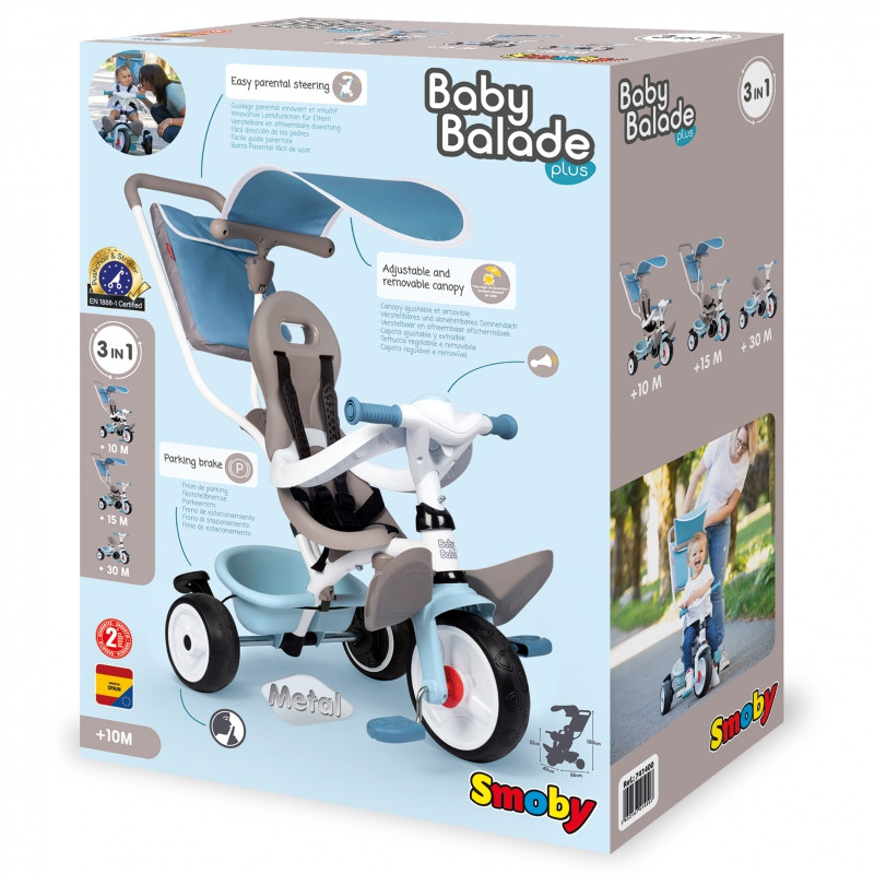 SMOBY triratukas Baby Balade plus mėlynas