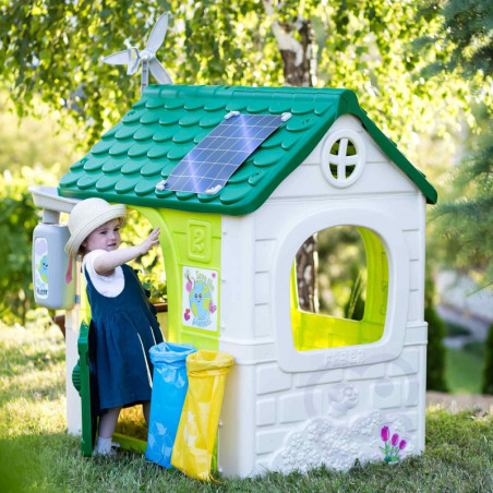 FEBER Eco Garden House Feeder Waste Segregation Imitation Solar Panel