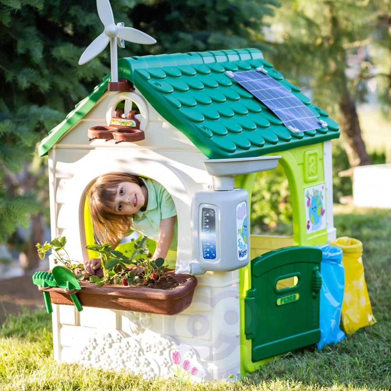 FEBER Eco Garden House Feeder Waste Segregation Imitation Solar Panel