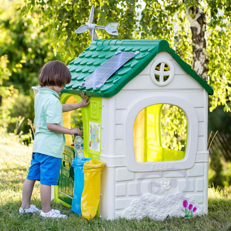 FEBER Eco Garden House Feeder Waste Segregation Imitation Solar Panel