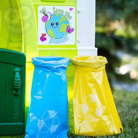 FEBER Eco Garden House Feeder Waste Segregation Imitation Solar Panel