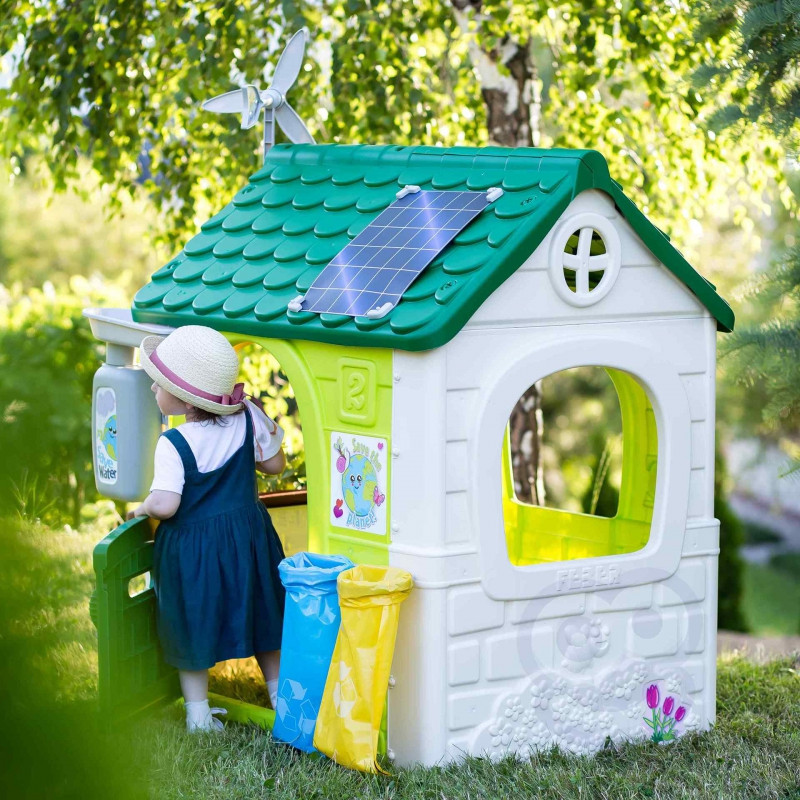 FEBER Eco Garden House Feeder Waste Segregation Imitation Solar Panel