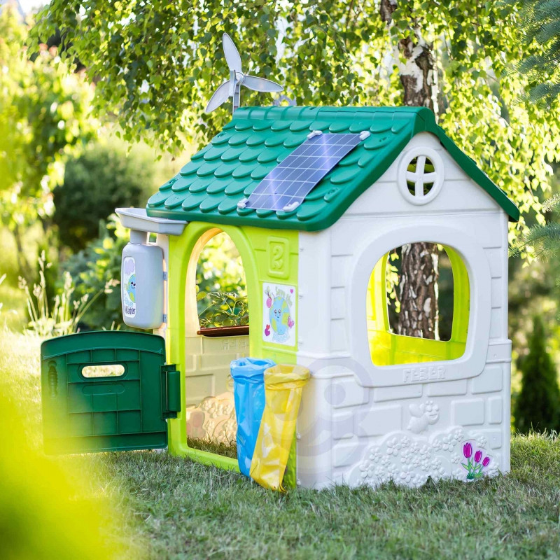 FEBER Eco Garden House Feeder Waste Segregation Imitation Solar Panel