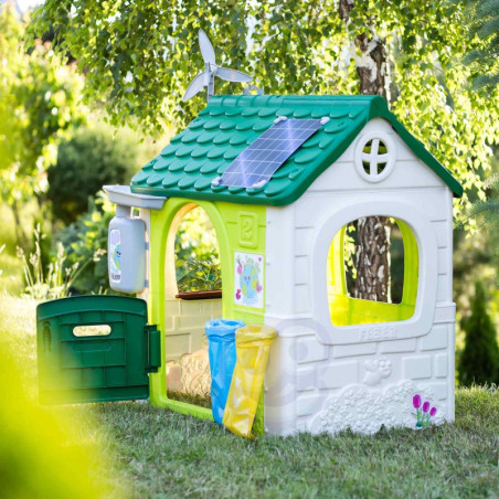 FEBER Eco Garden House Feeder Waste Segregation Imitation Solar Panel
