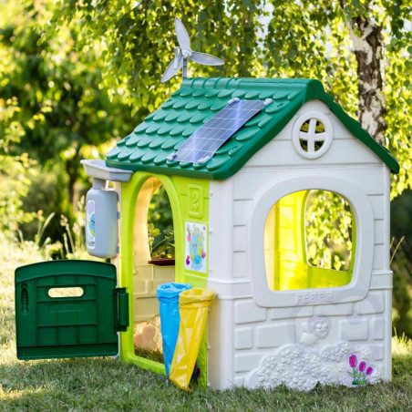 FEBER Eco Garden House Feeder Waste Segregation Imitation Solar Panel