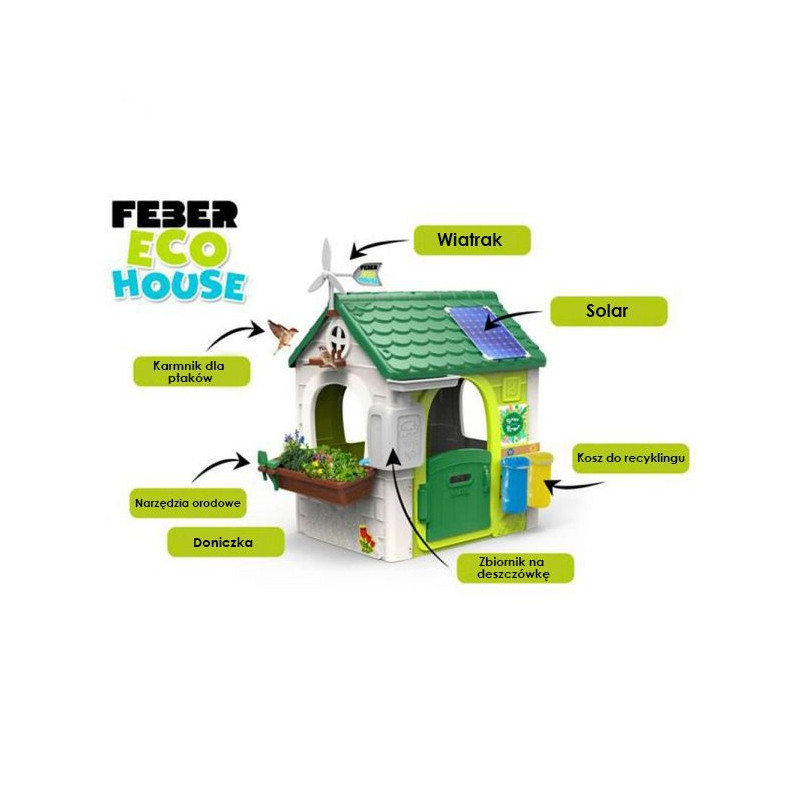 FEBER Eco Garden House Feeder Waste Segregation Imitation Solar Panel