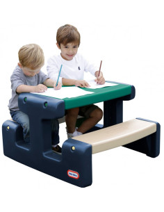 "Little Tikes" vaikų iškylų stalas mėlynai žalias sodui