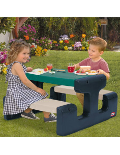 "Little Tikes" vaikų iškylų stalas mėlynai žalias sodui 2