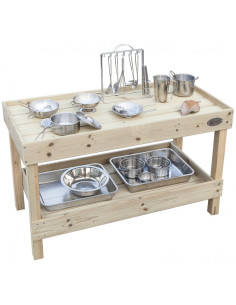 CLASSIC WORLD EDU Drewniany Blat Kuchenny Szafka na Akcesoria Kuchenne Plac Zabaw