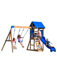 BACKYARD DISCOVERY Medinė žaidimų aikštelė Aurora kotedžo čiuožykla