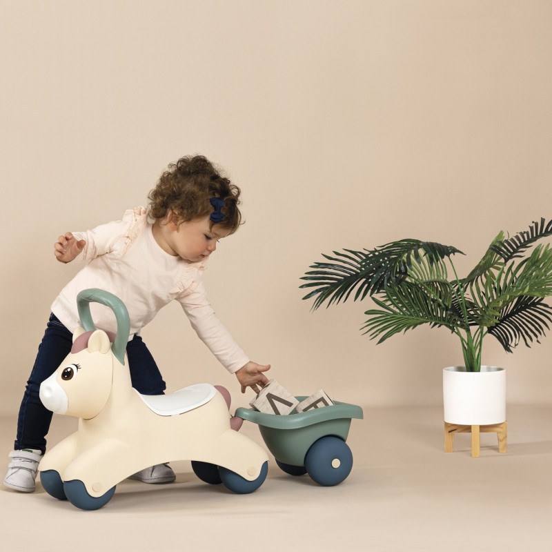 SMOBY Little Pirmasis Ride-On Pony Ride-On Pony su priekaba