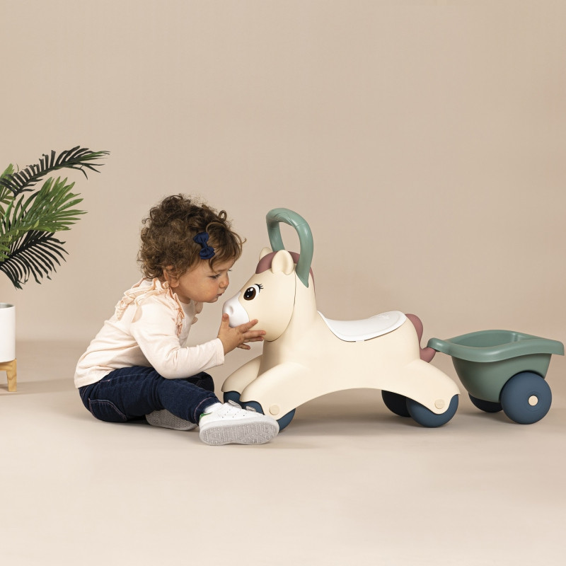SMOBY Little Pirmasis Ride-On Pony Ride-On Pony su priekaba