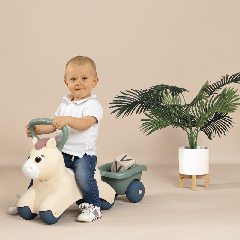 SMOBY Little Pirmasis Ride-On Pony Ride-On Pony su priekaba