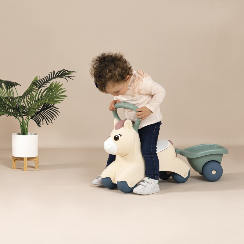SMOBY Little Pirmasis Ride-On Pony Ride-On Pony su priekaba