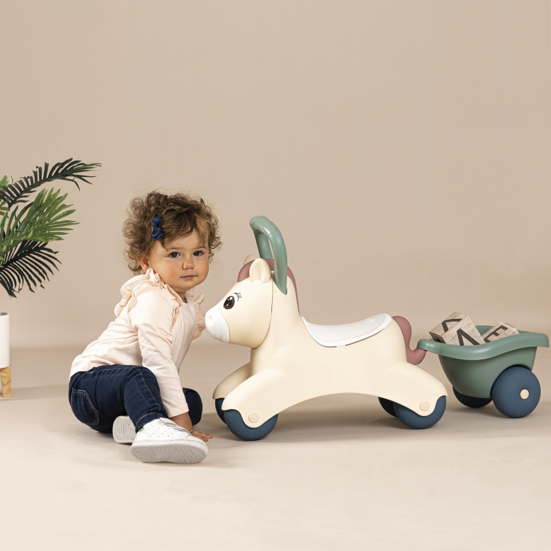 SMOBY Little Pirmasis Ride-On Pony Ride-On Pony su priekaba
