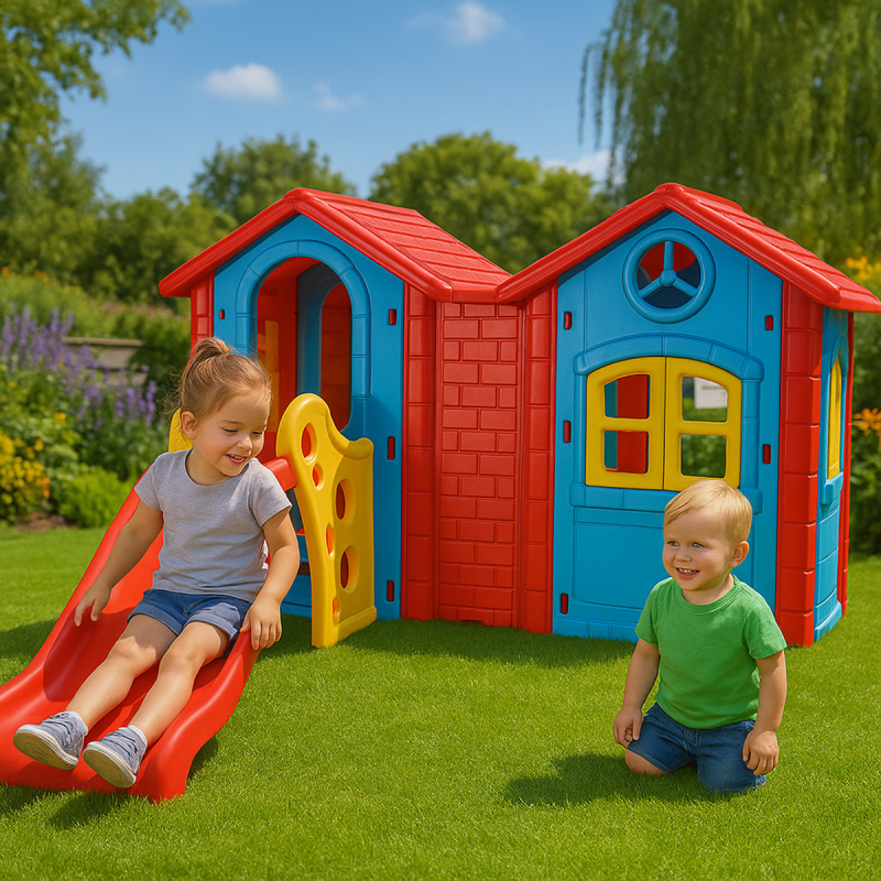 WOOPIE Playground House with Slide 123 cm