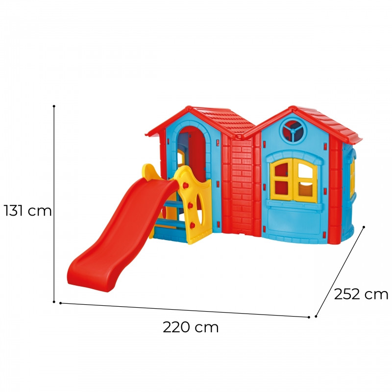 WOOPIE žaidimų aikštelės namelis su čiuožykla 123 cm