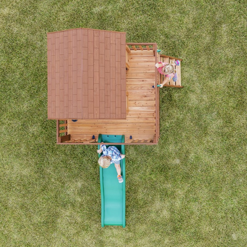 BACKYARD DISCOVERY Medinė žaidimų aikštelė su virtuvėle