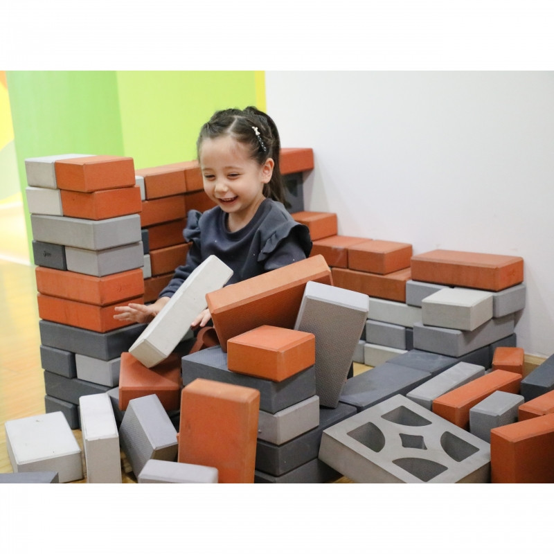 CLASSIC WORLD EDU Mega Soft EVA statybiniai blokai – pastato stogas
