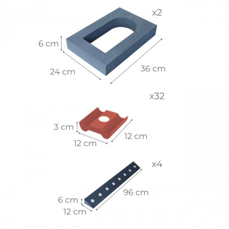 CLASSIC WORLD EDU Mega Soft EVA statybiniai blokai – pastato stogas CLASSIC WORLD EDU Mega Soft EVA statybiniai blokai – pastato stogas
