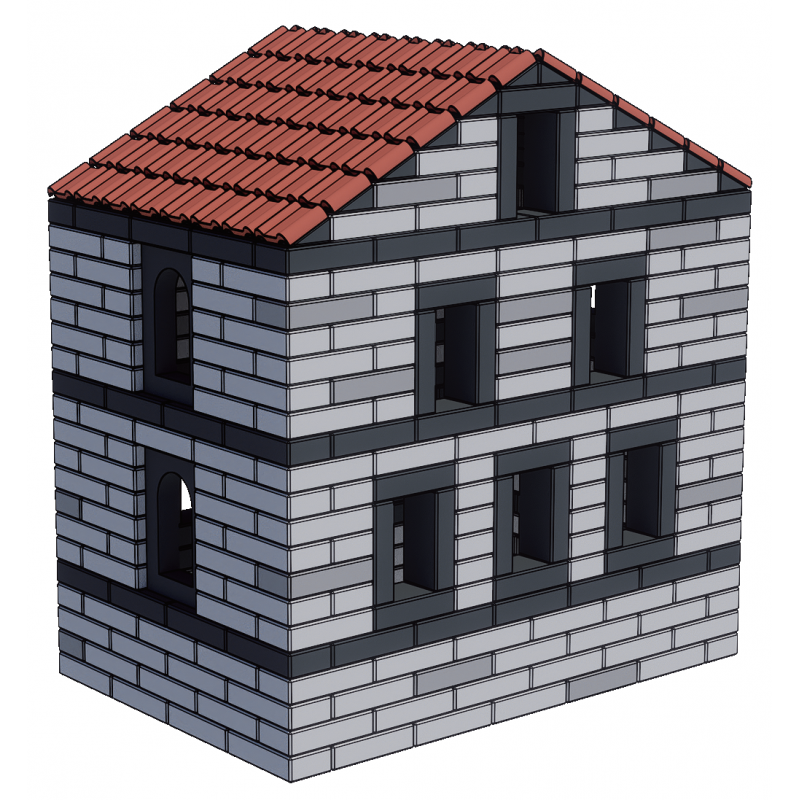 CLASSIC WORLD EDU Mega Soft EVA statybiniai blokai – pastato stogas
