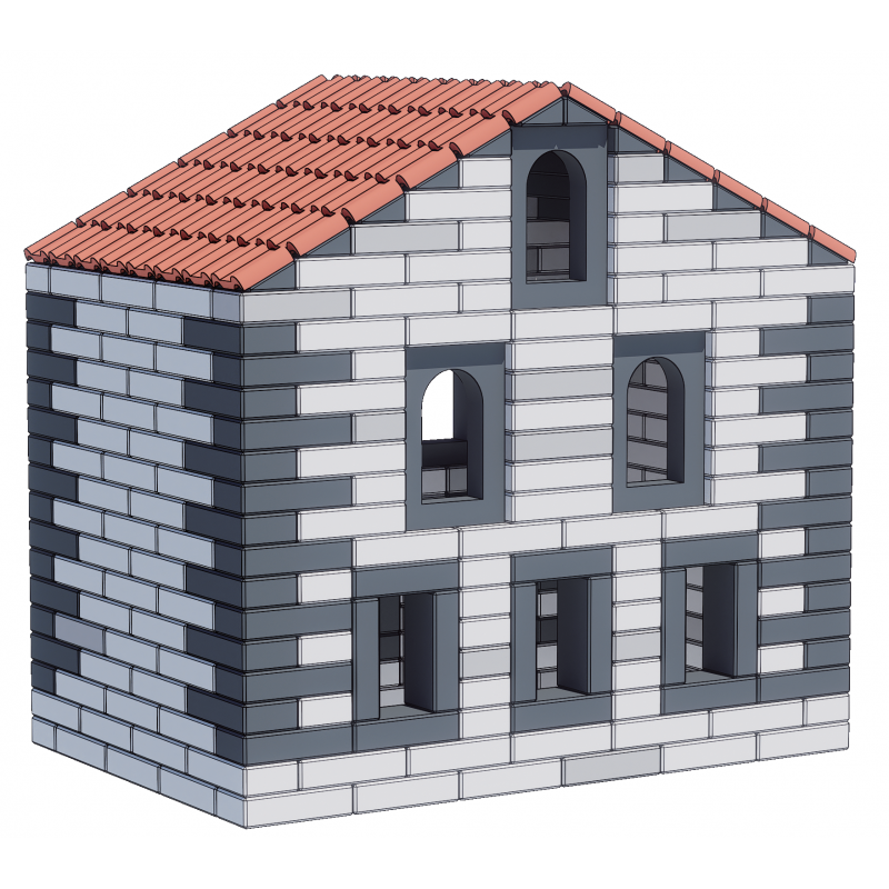 CLASSIC WORLD EDU Mega Soft EVA statybiniai blokai – pastato stogas
