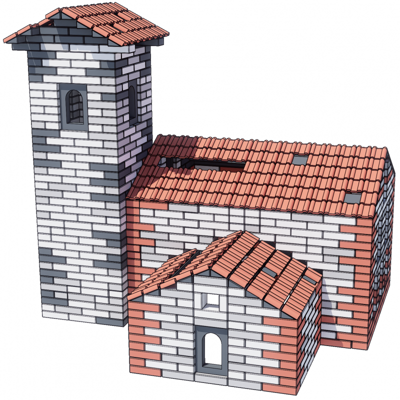 CLASSIC WORLD EDU Mega Soft EVA statybiniai blokai – pastato stogas