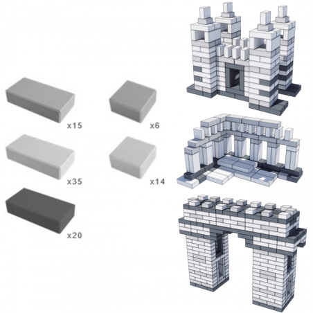CLASSIC WORLD EDU Mega statybiniai blokai EVA minkšti statybiniai blokai 90 vnt. CLASSIC WORLD EDU Mega statybiniai blokai EVA minkšti statybiniai blokai 90 vnt.