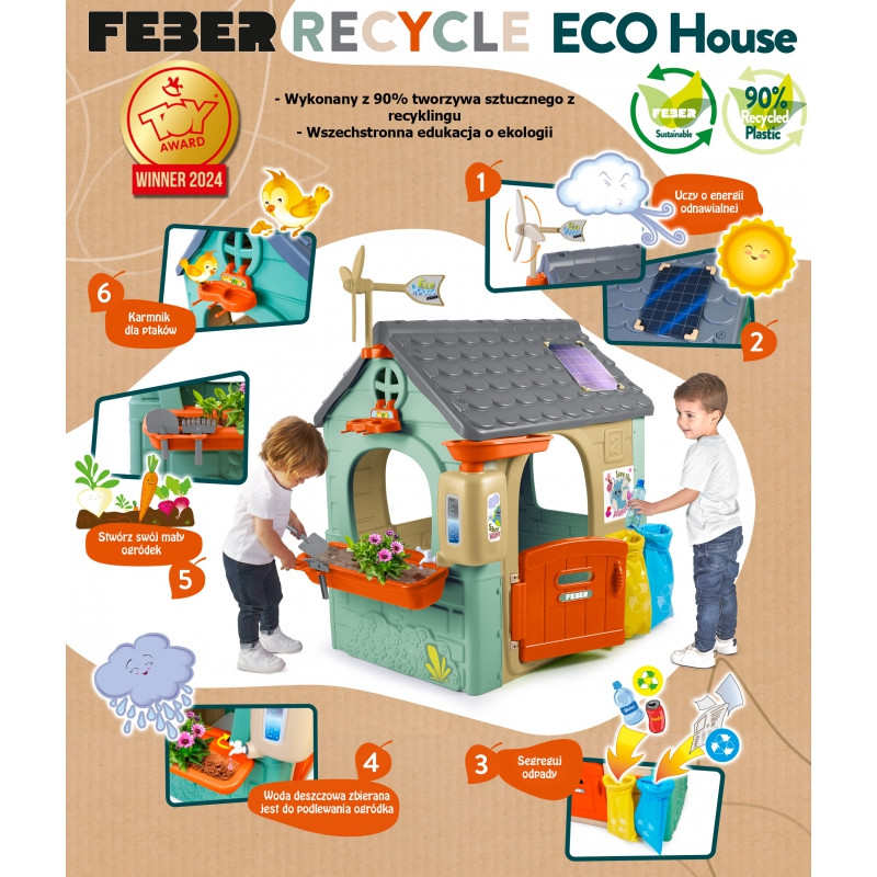 FEBER Garden House Recycle Eco Atliekų rūšiavimas Žalioji energija