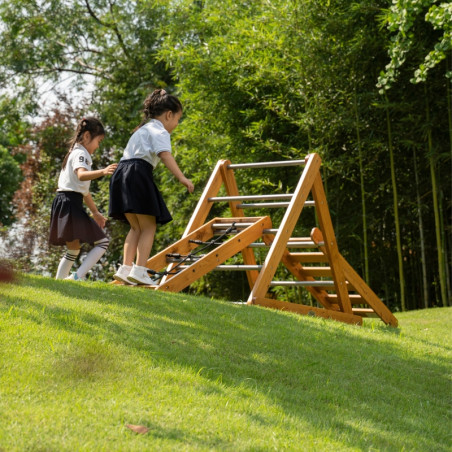 CLASSIC WORLD EDU Medinis laipiojimo rėmas XL Montessori laipiojimo kopėčių rinkinys CLASSIC WORLD EDU Medinis laipiojimo rėmas XL Montessori laipiojimo kopėčių rinkinys