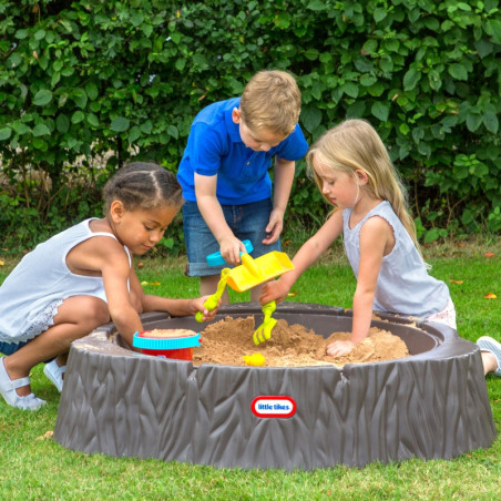 Little Tikes didelis smėlio dėžės medžio kamieno baseinas su dangčiu Little Tikes didelis smėlio dėžės medžio kamieno baseinas su dangčiu