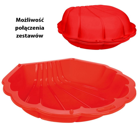 WOOPIE Sandbox Pool Shell Red 3in1 Dry Pool 1 vnt. WOOPIE Sandbox Pool Shell Red 3in1 Dry Pool 1 vnt.