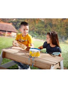 AXI Nick iškylų stalas su suoliuku ir skėčiu bei vandens/smėlio talpyklomis 2