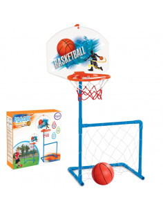 WOOPIE rinkinys 2in1 krepšinio futbolo vartai + kamuolys