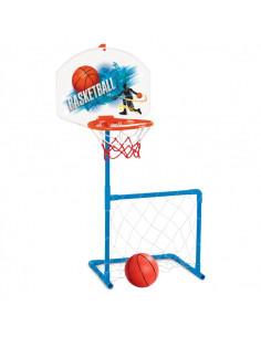 WOOPIE rinkinys 2in1 krepšinio futbolo vartai + kamuolys 2