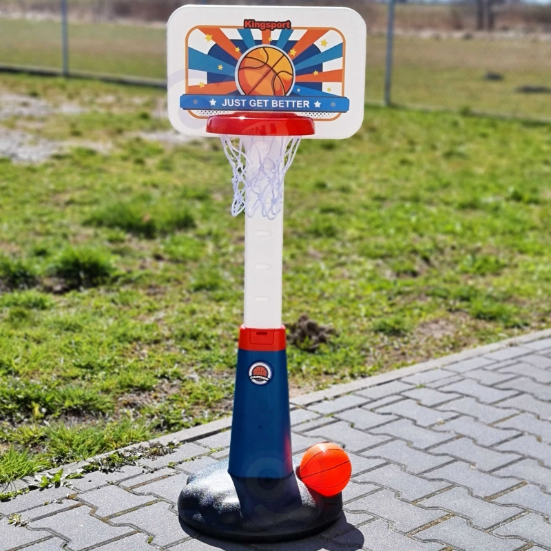 WOOPIE krepšinio rinkinys reguliuojamas 99 - 125 cm + kamuolys + pompa