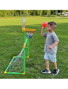 WOOPIE rinkinys 2in1 krepšinio futbolo vartai + kamuoliukai 2